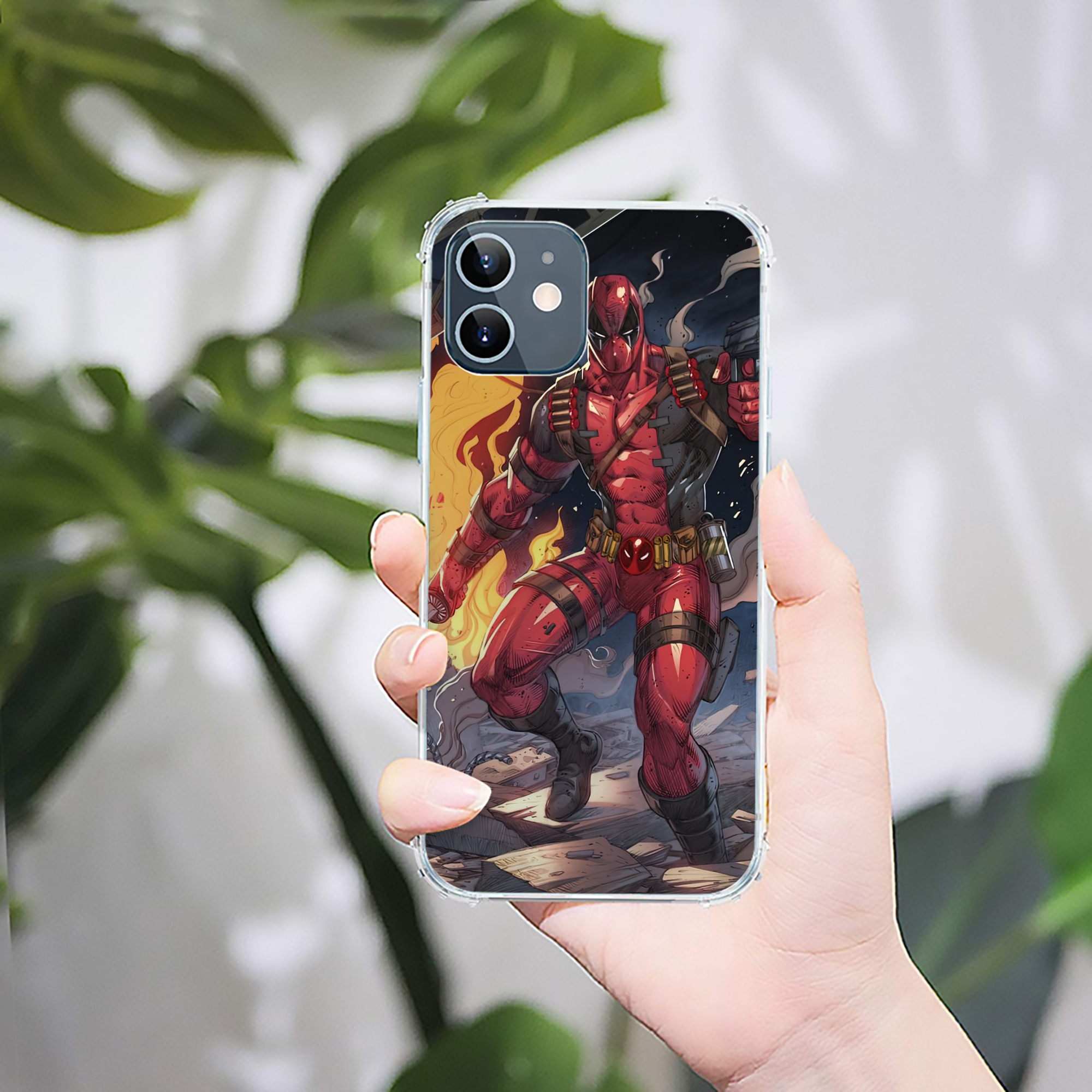 （画像用） Deadpool デッドプール 【iPhone 12シリーズ対応】透明スマホケース（クリアソフトケース）